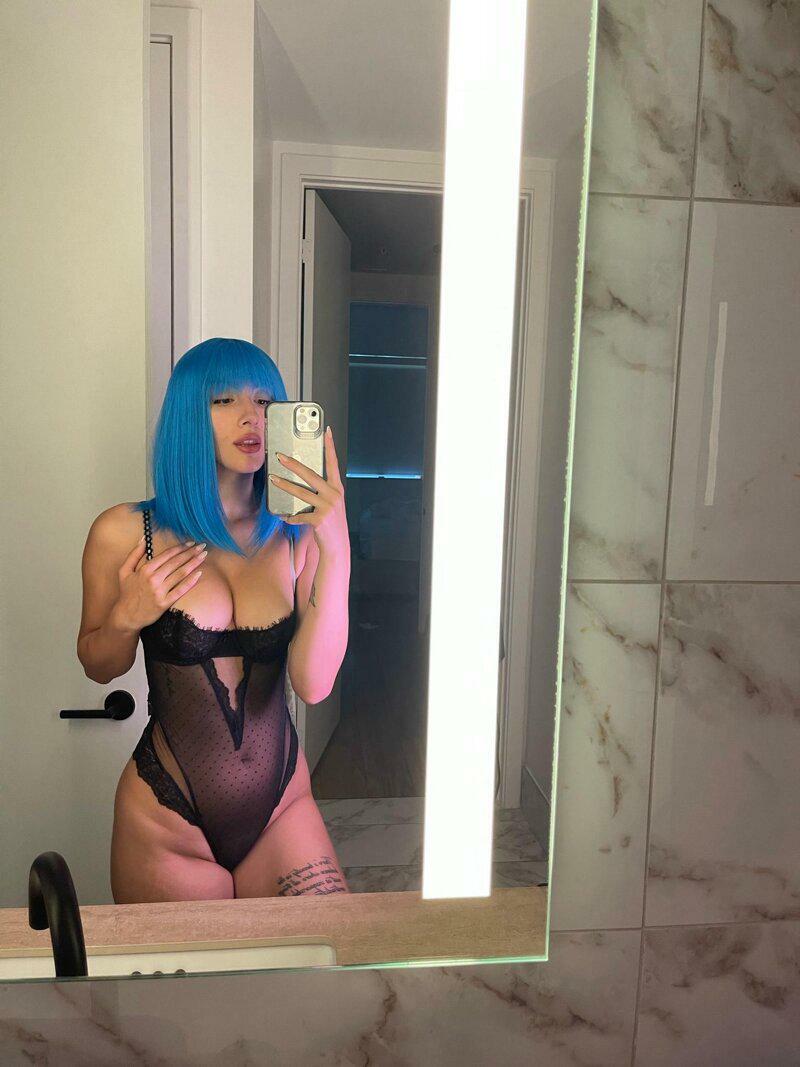 Am i still attractive in black lingerie even with blue hair?