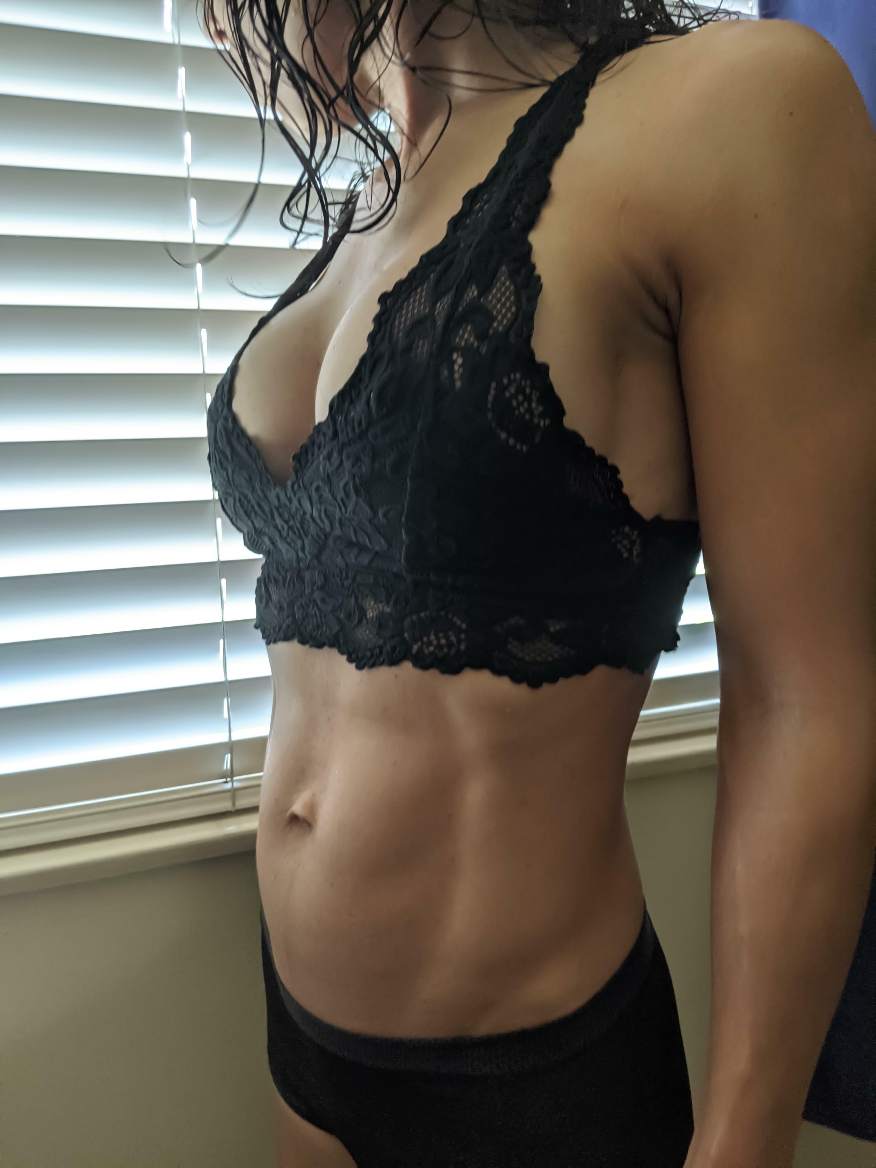 My favorite black bra top