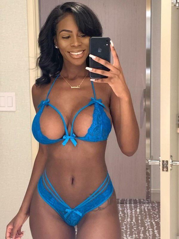 Blue lingerie