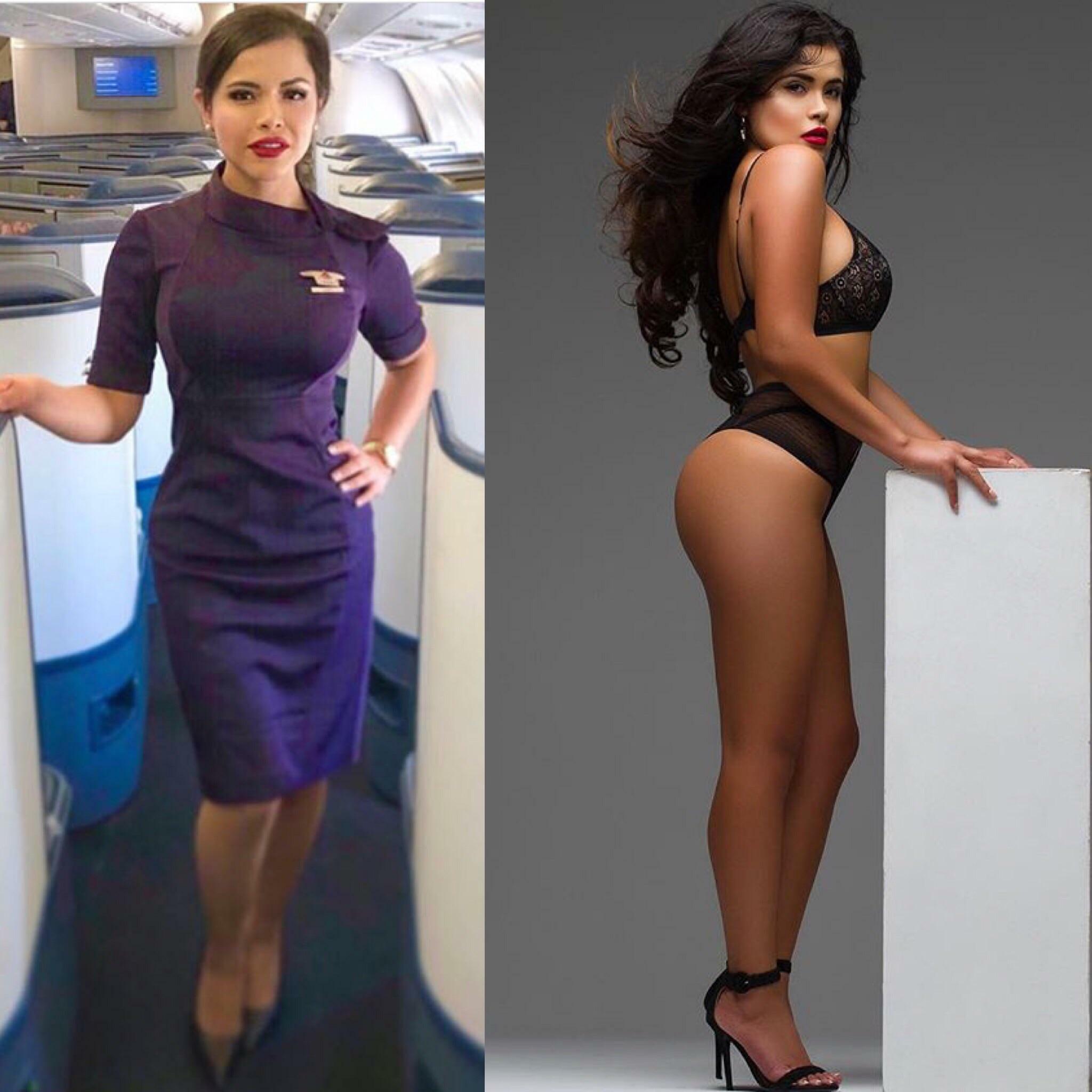 Stunning Delta Airlines stewardess (x-post from r/sexyflightattendants)