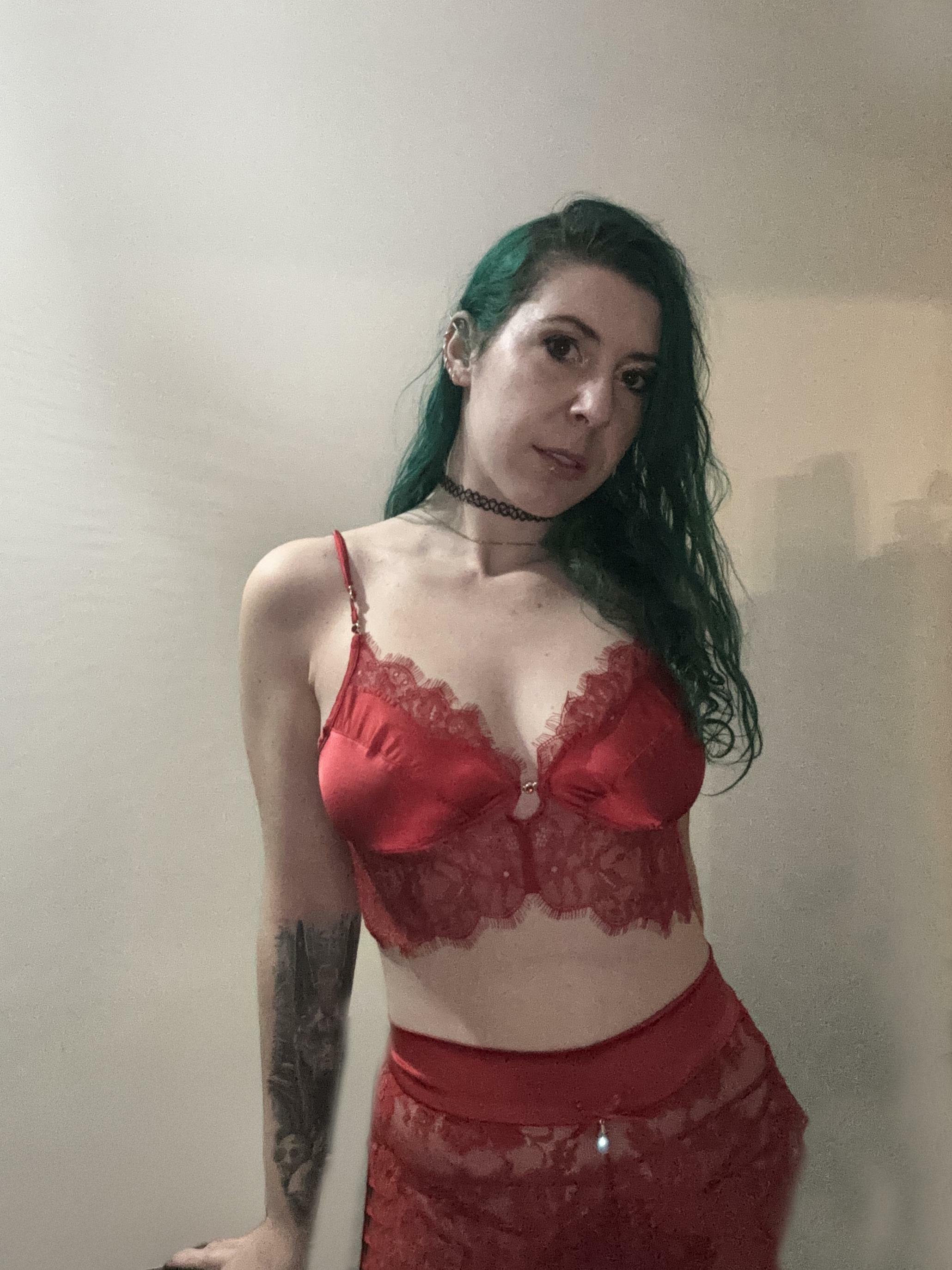 Cute in red lace