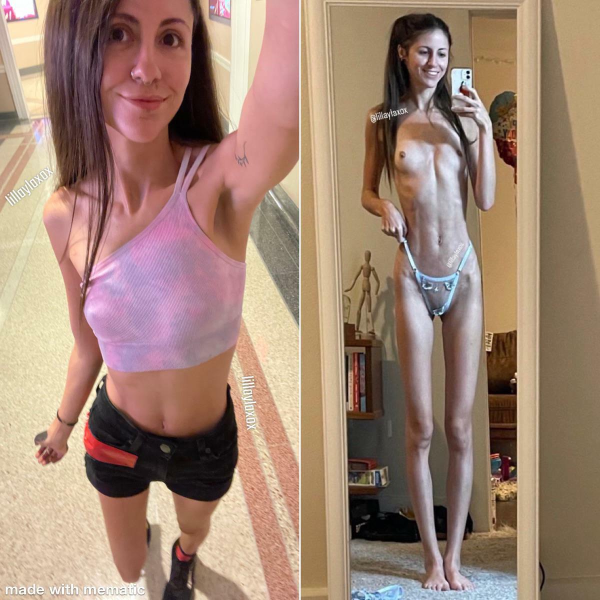 showing off my tiny tits on and off