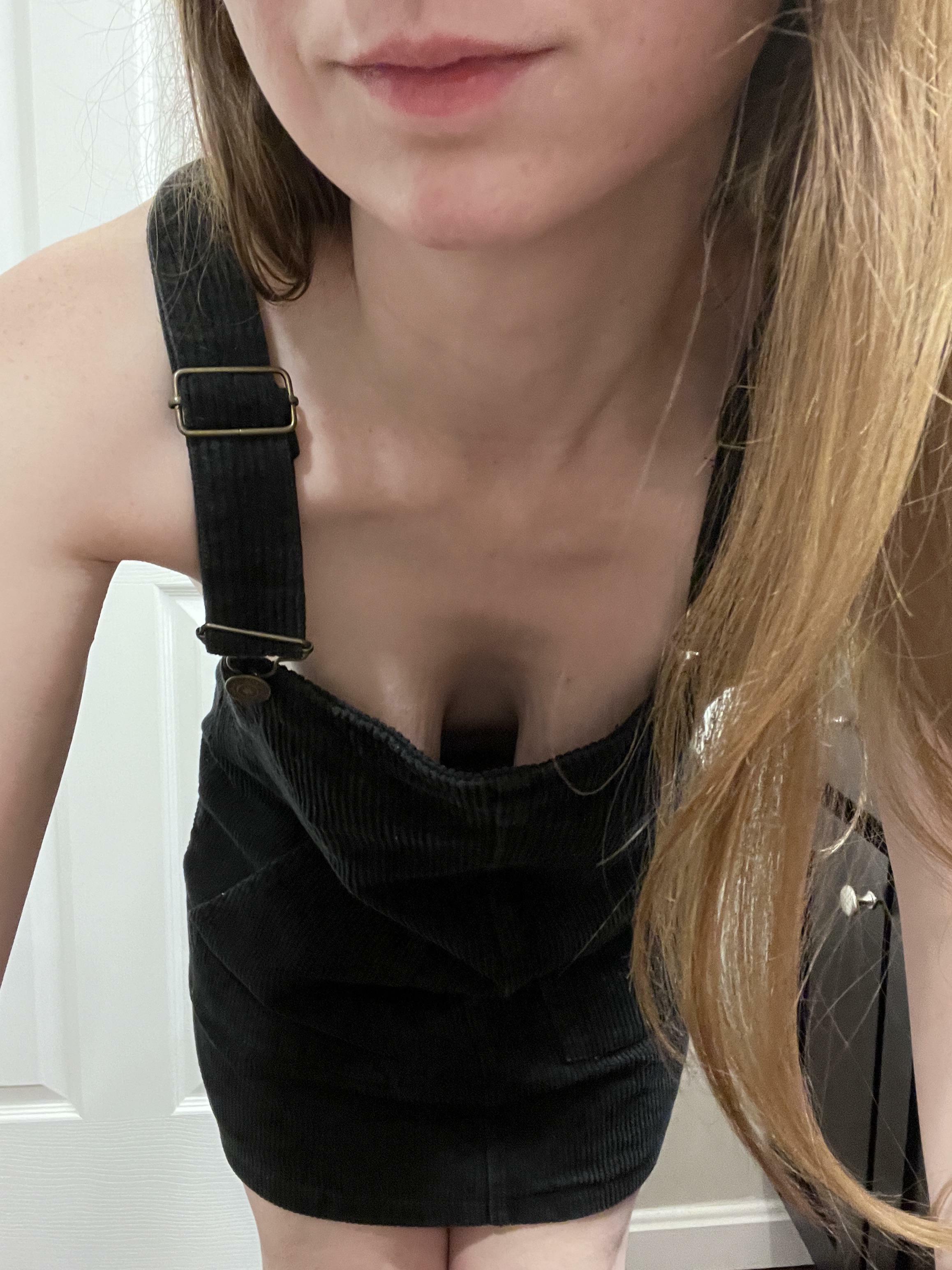 The view down my overalls