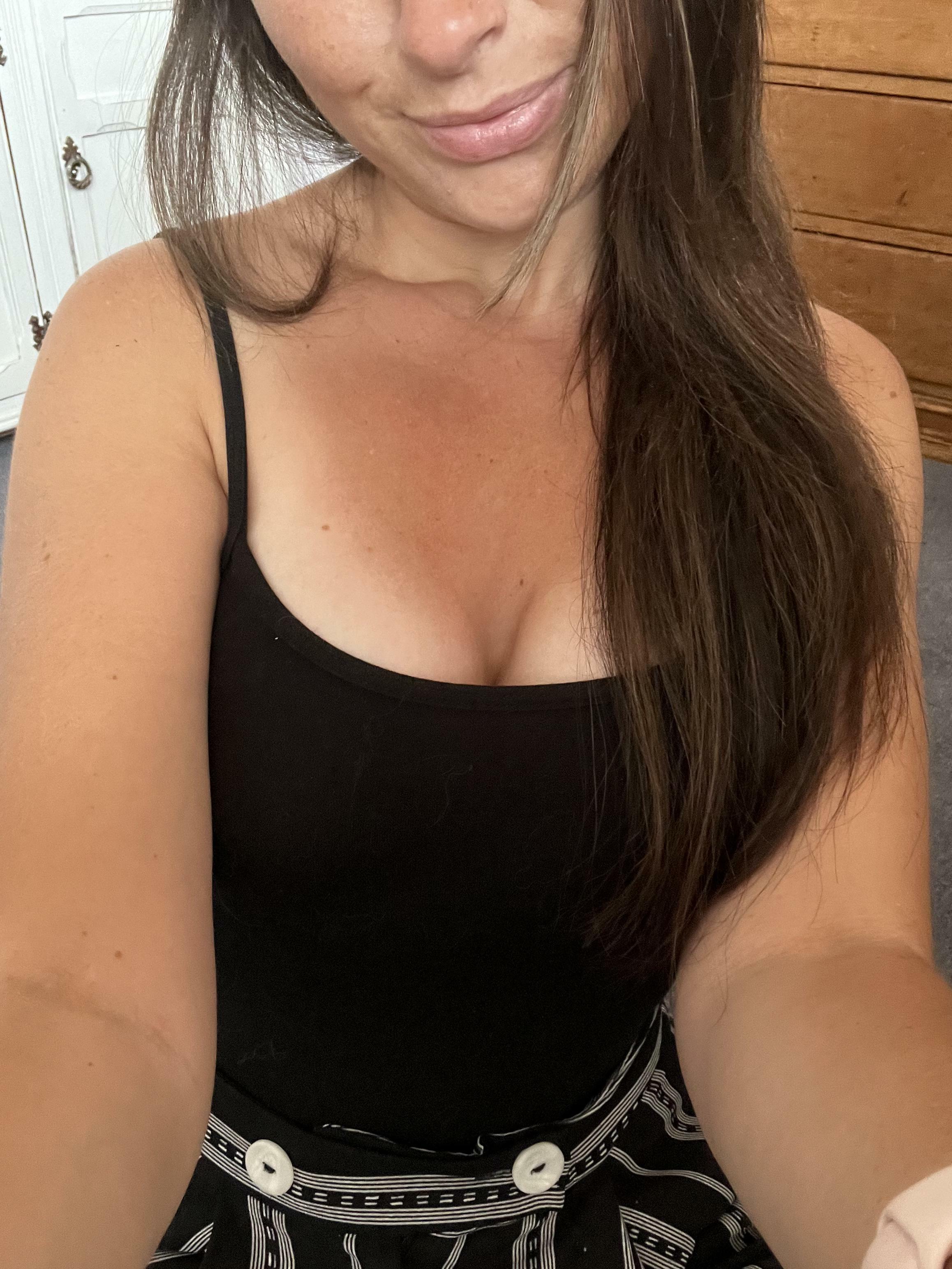 a little cleavage makes everyone smile