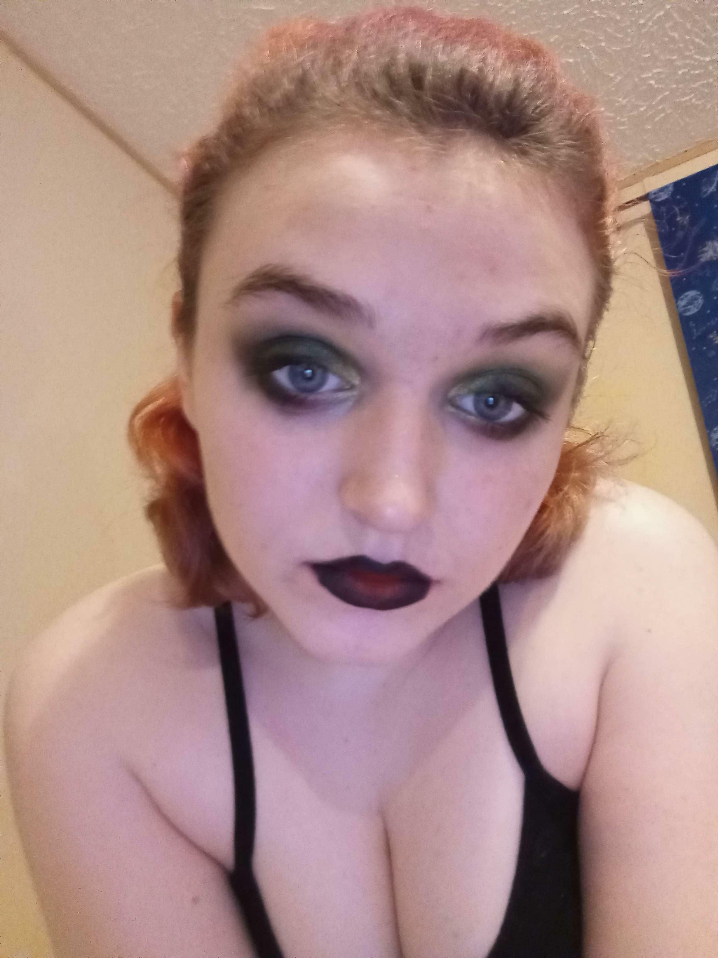 Just trying to make your day better with my cleavage