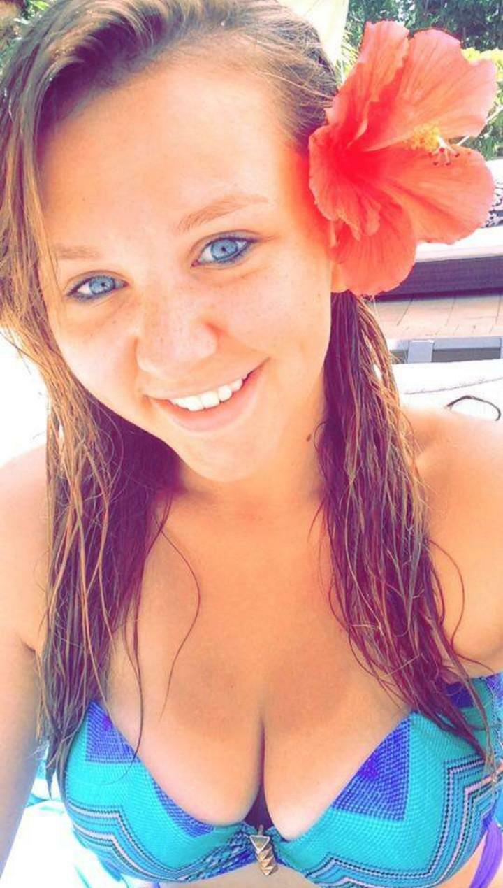 Blue eyes and a beautiful smile.