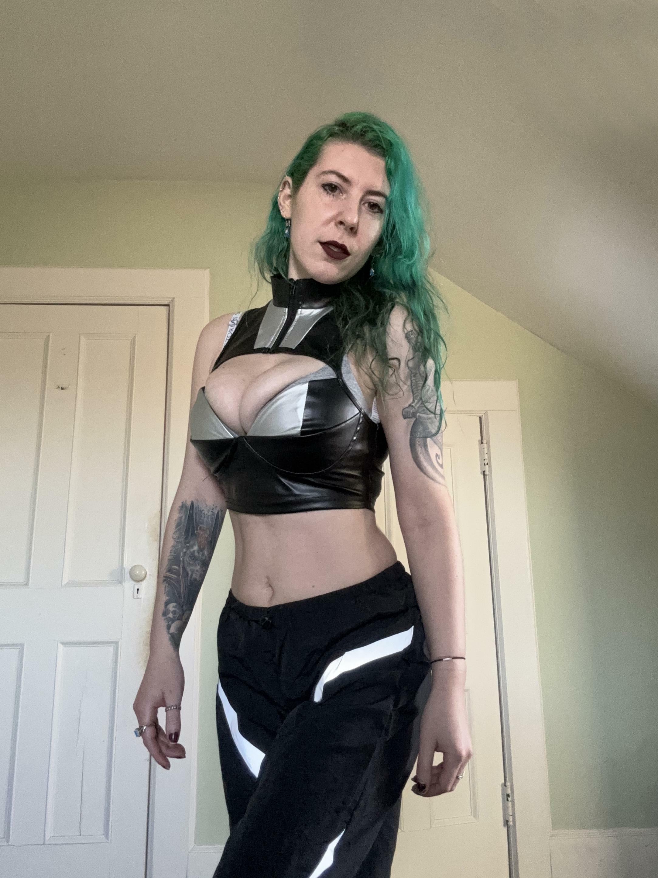 Sci Fi looking cleavage