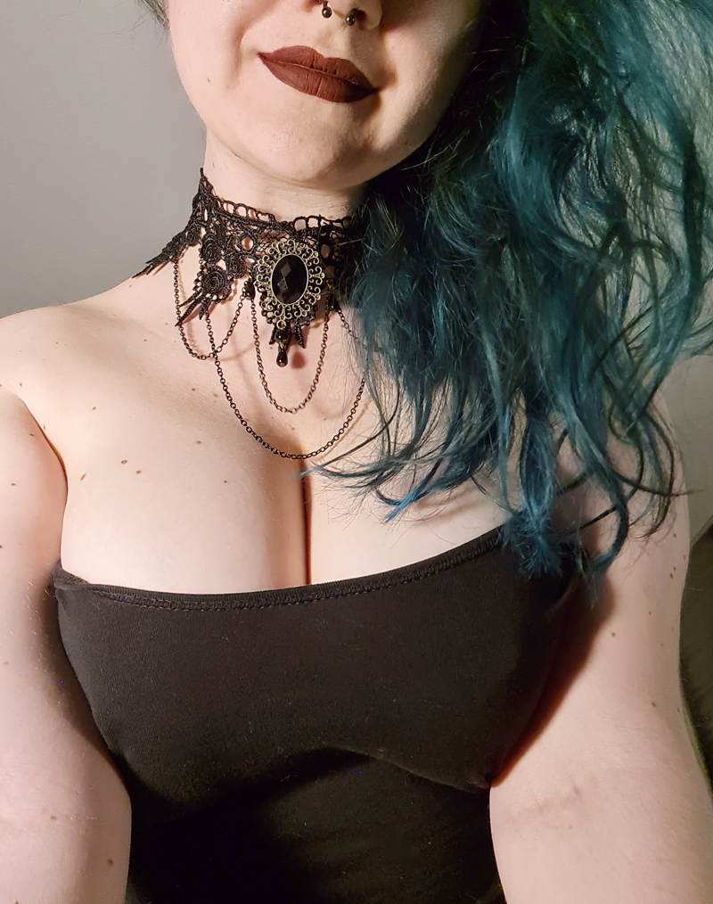 Got some goth cleavage for you today ?