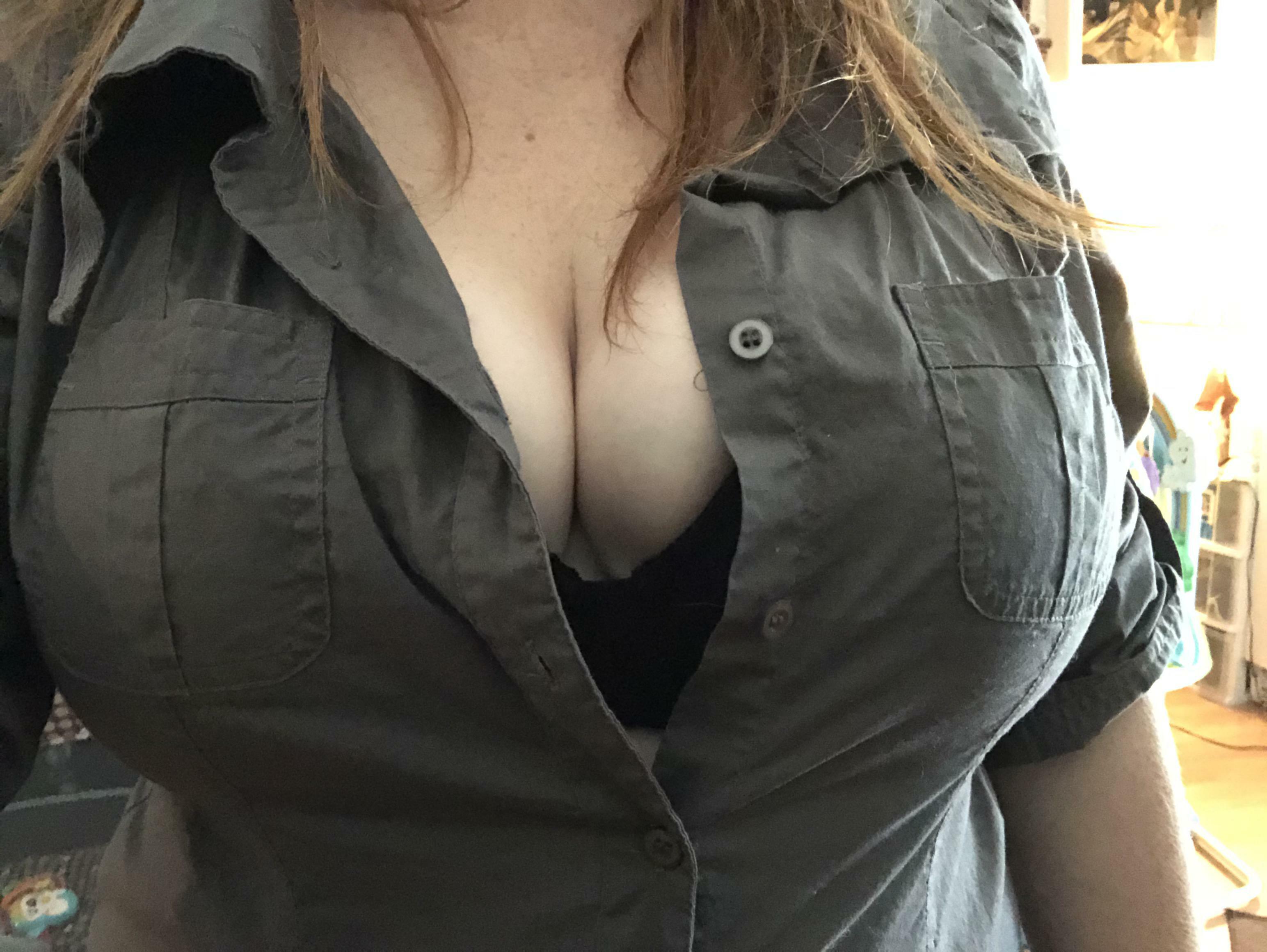 When shirts fit you everywhere except the cleavage