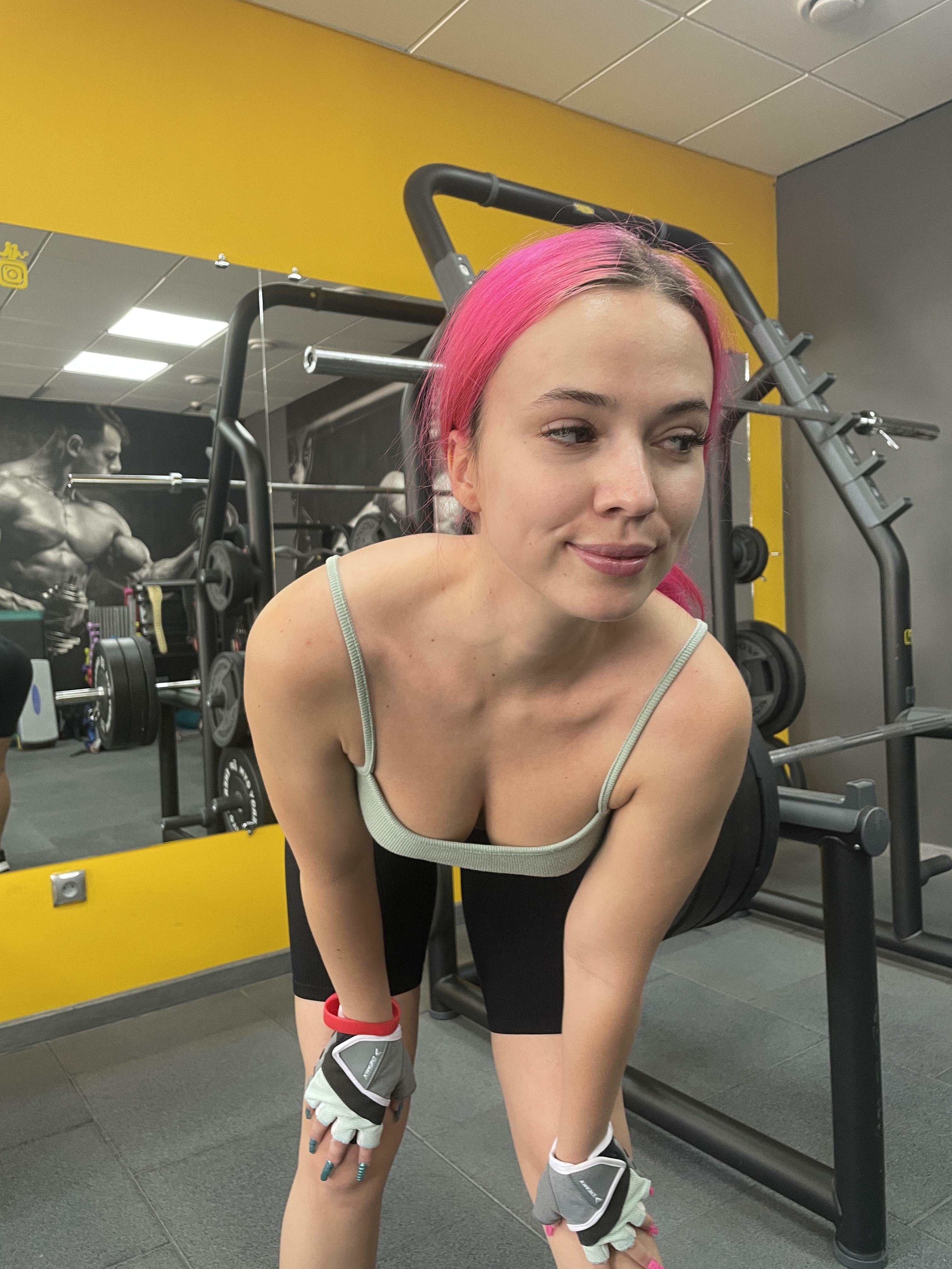 Being cute at gym