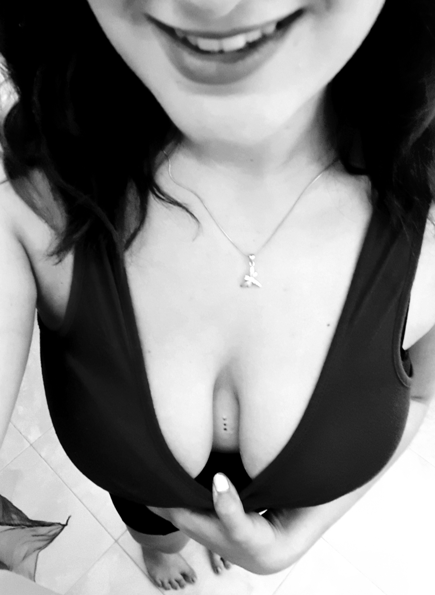 This cleavage drove my bf crazy today, is he alone with it?