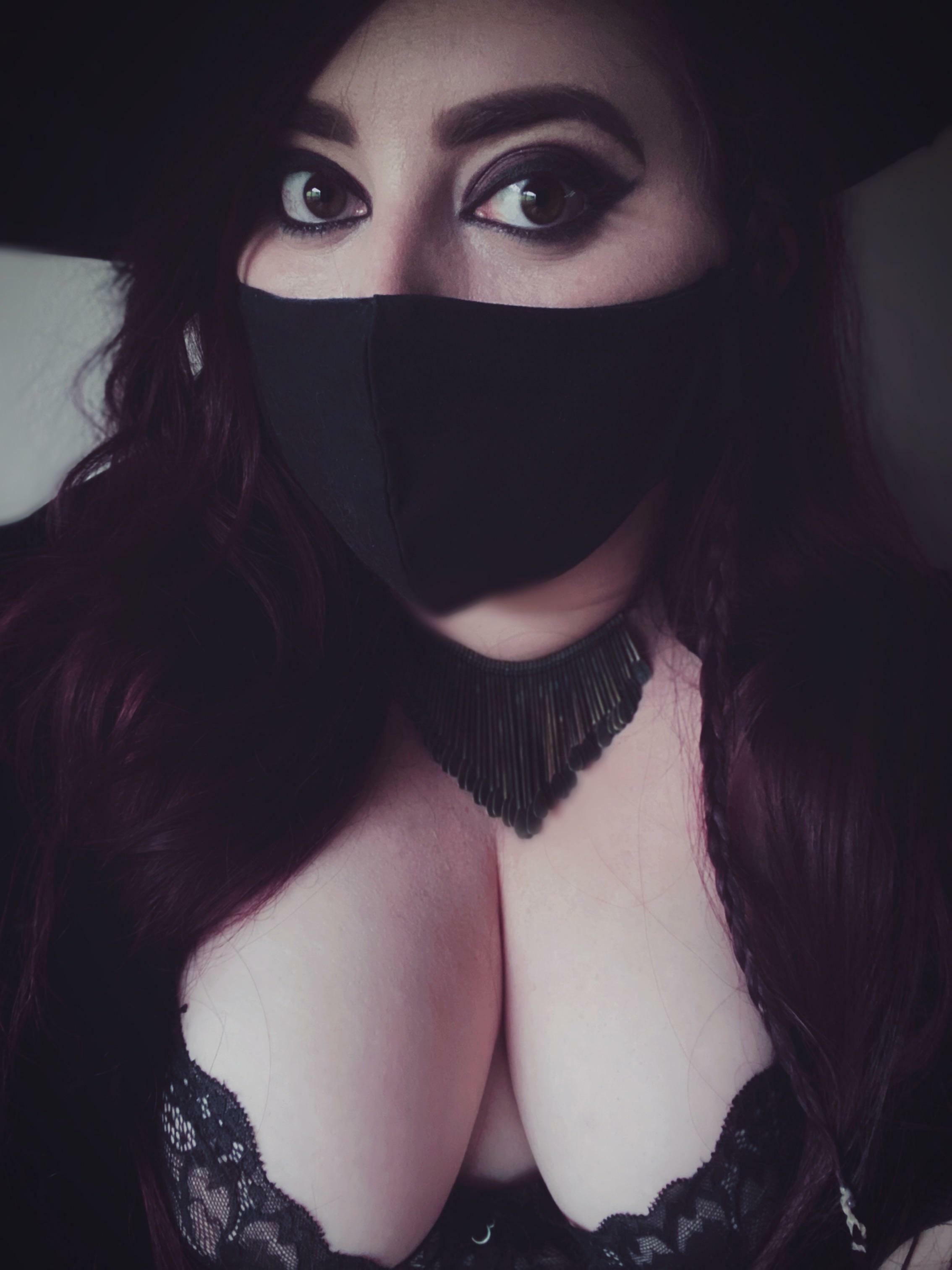 Care for some cleavage from a goth chick?