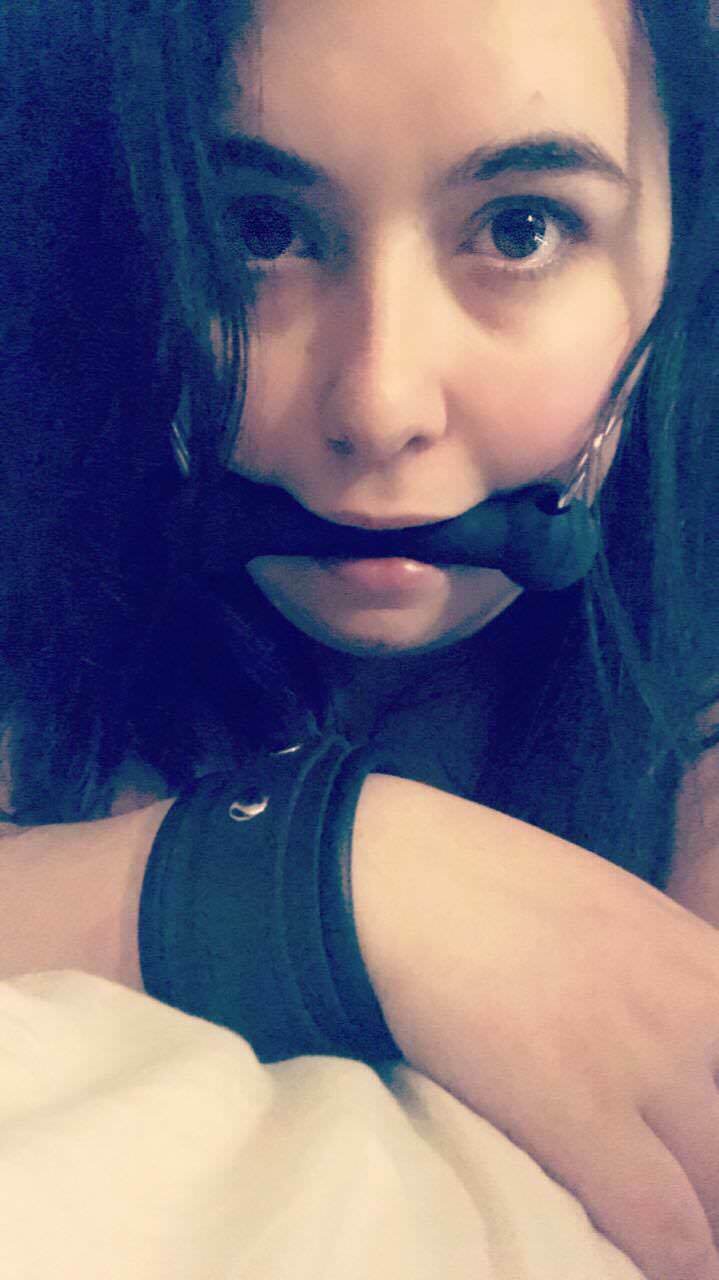 Cuffed and bit gagged