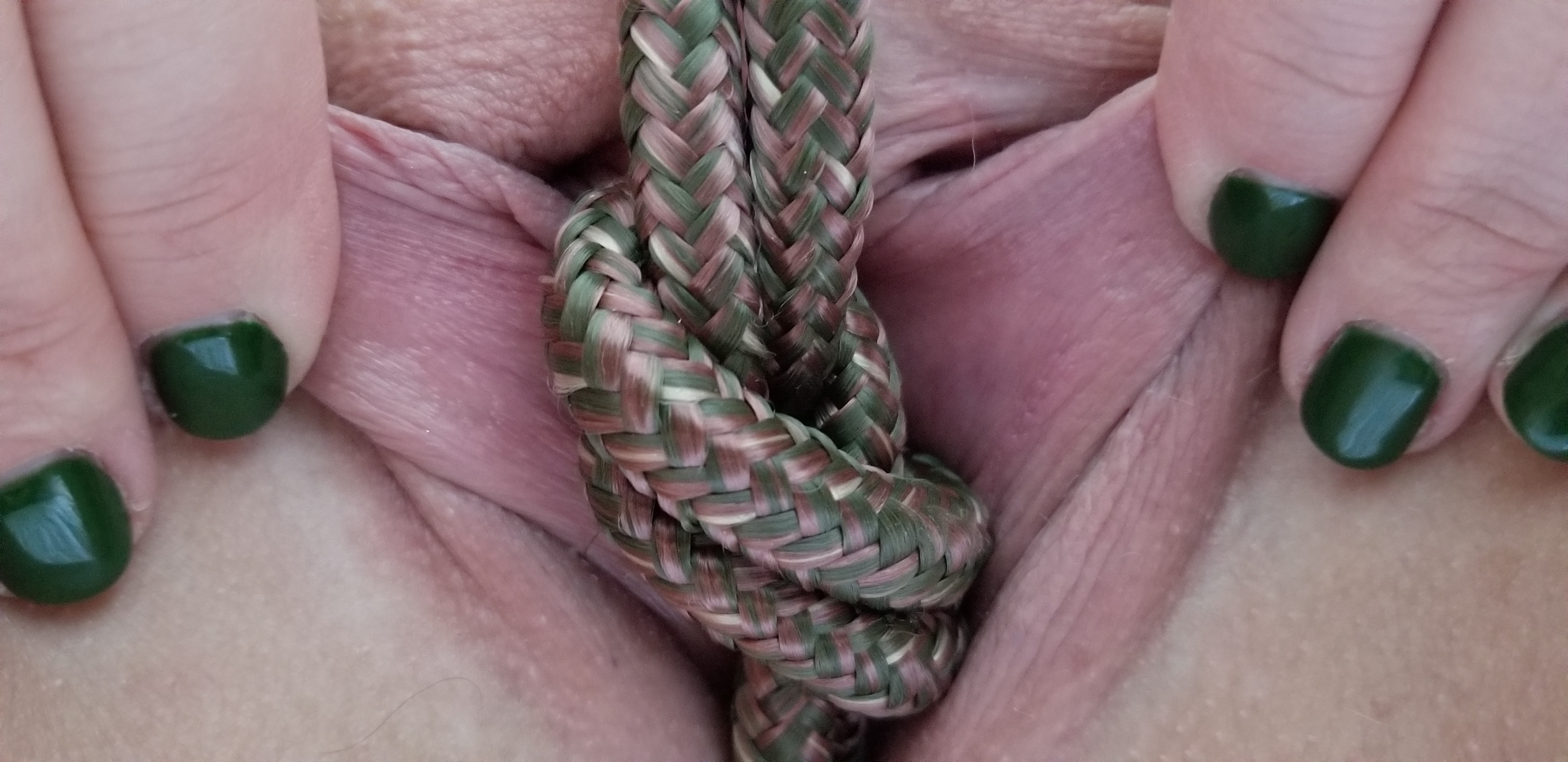 Daddy made me a rope dress and I got rope burn on my clit. Hurts so good!