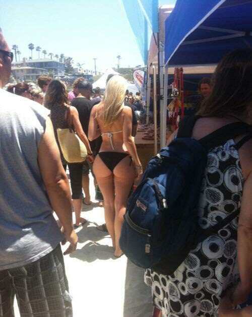 Big ass in a crowd