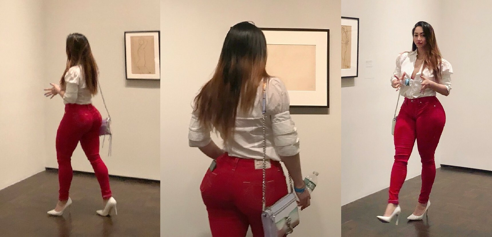 Thicc Asian at an art gallery...