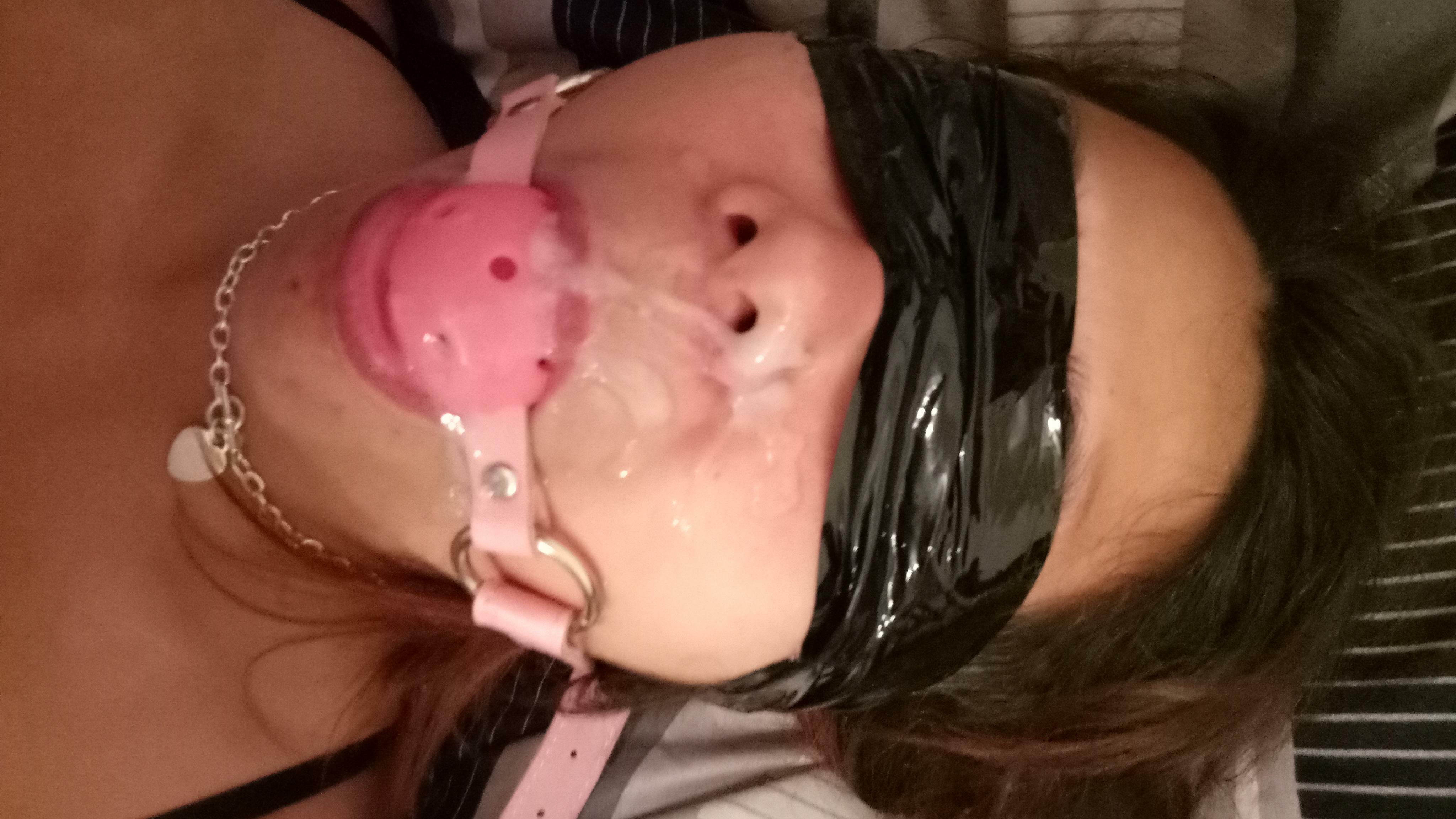 Wife used as a cum dump by bull Cuckold pic