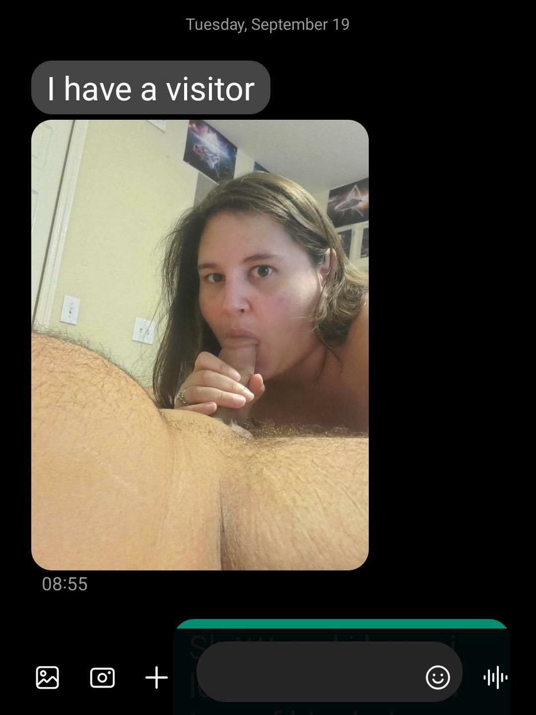 Love being at work 120mi away from home and getting a text from my wife letting me know she is gunna be busy for a while playing with another mans throbbing hard cock