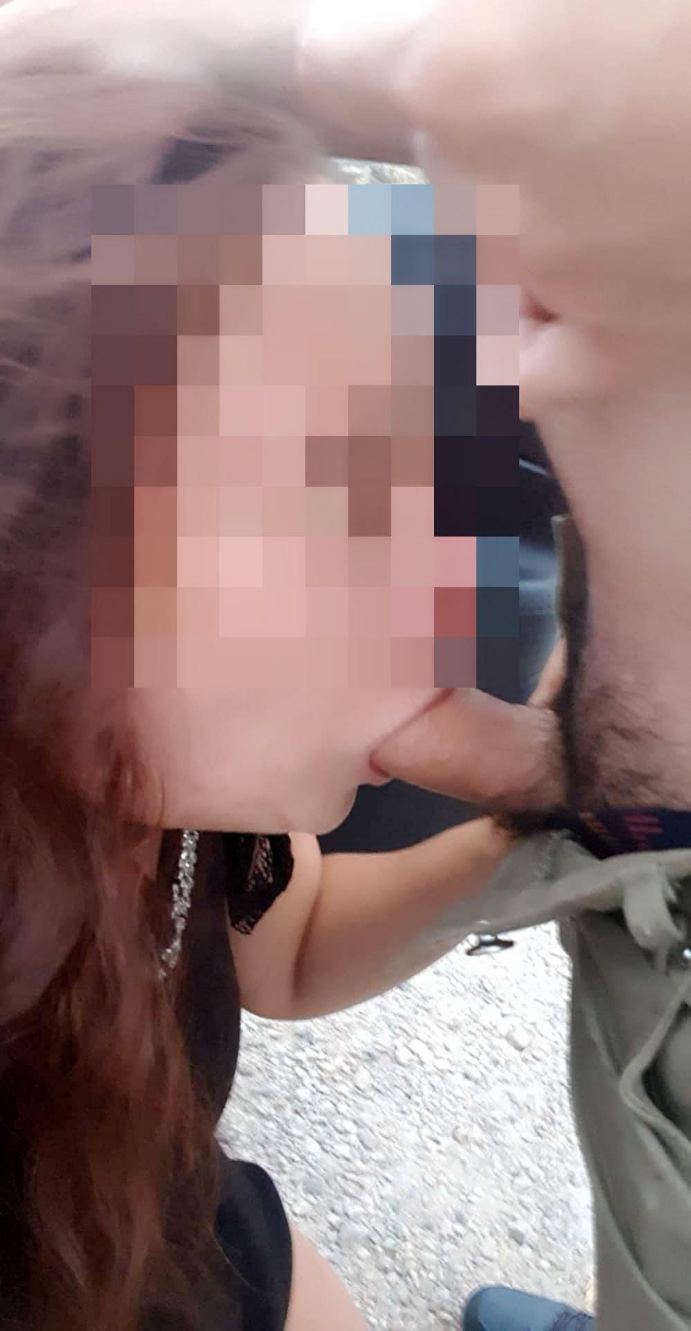 F31 sucking not my boyfriends cock and swallowed his cum