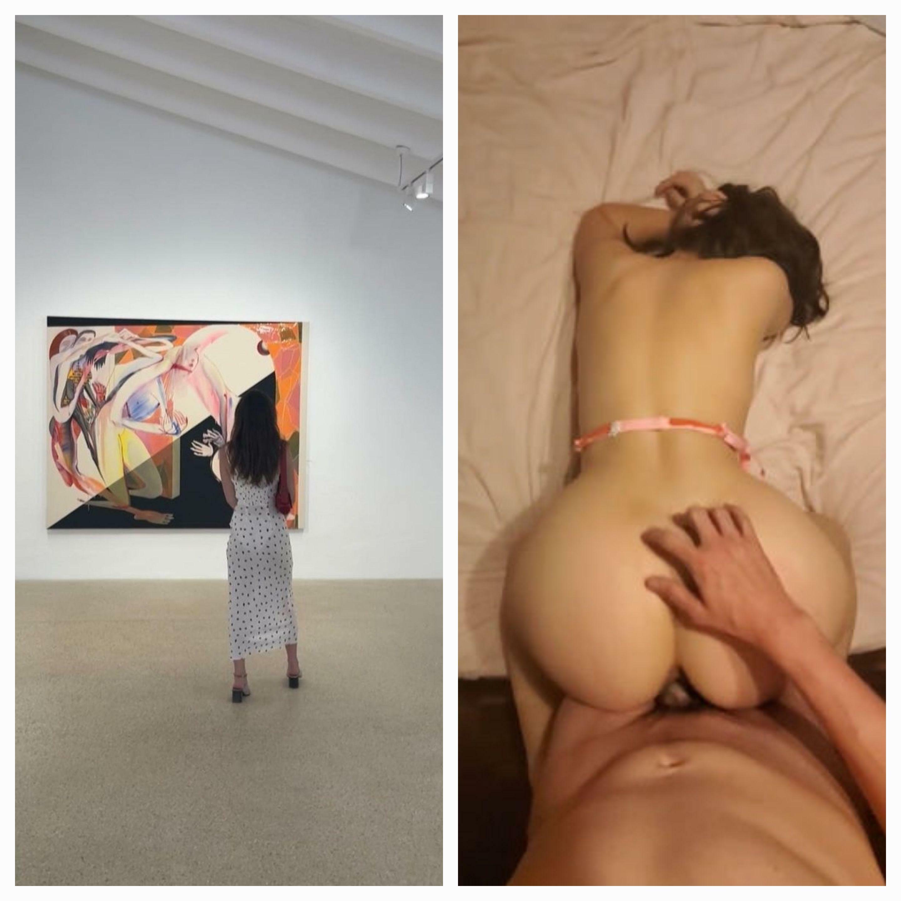 A pic I took of my gf 30s before I told her that I wanted her to fuck other guys vs a pic my roommate took of my girlfriend when he fucked her for the 3rd time