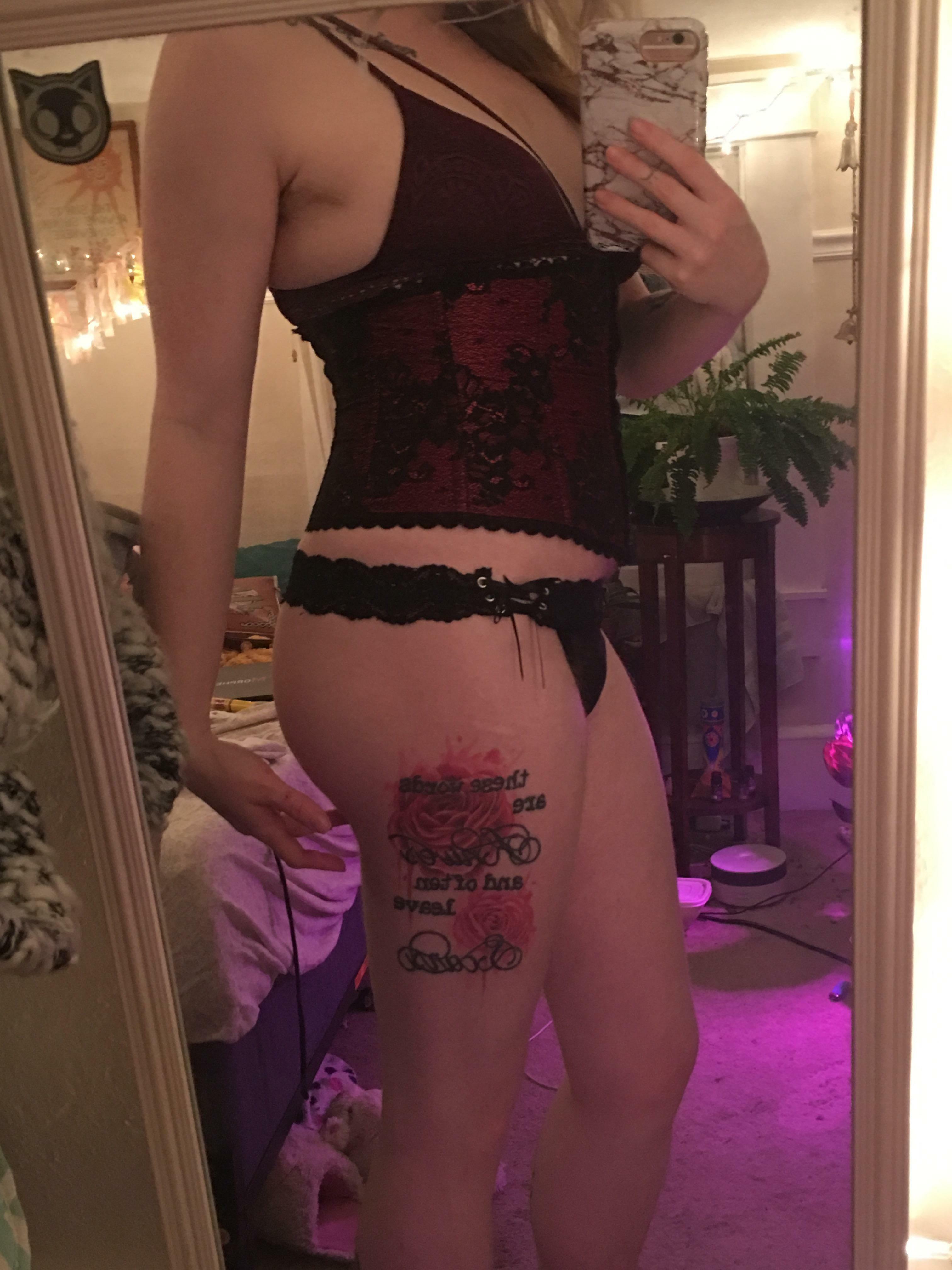 my outfit to tease my caged cuck in tonight after giving him a notebook full of my sexual adventures with other