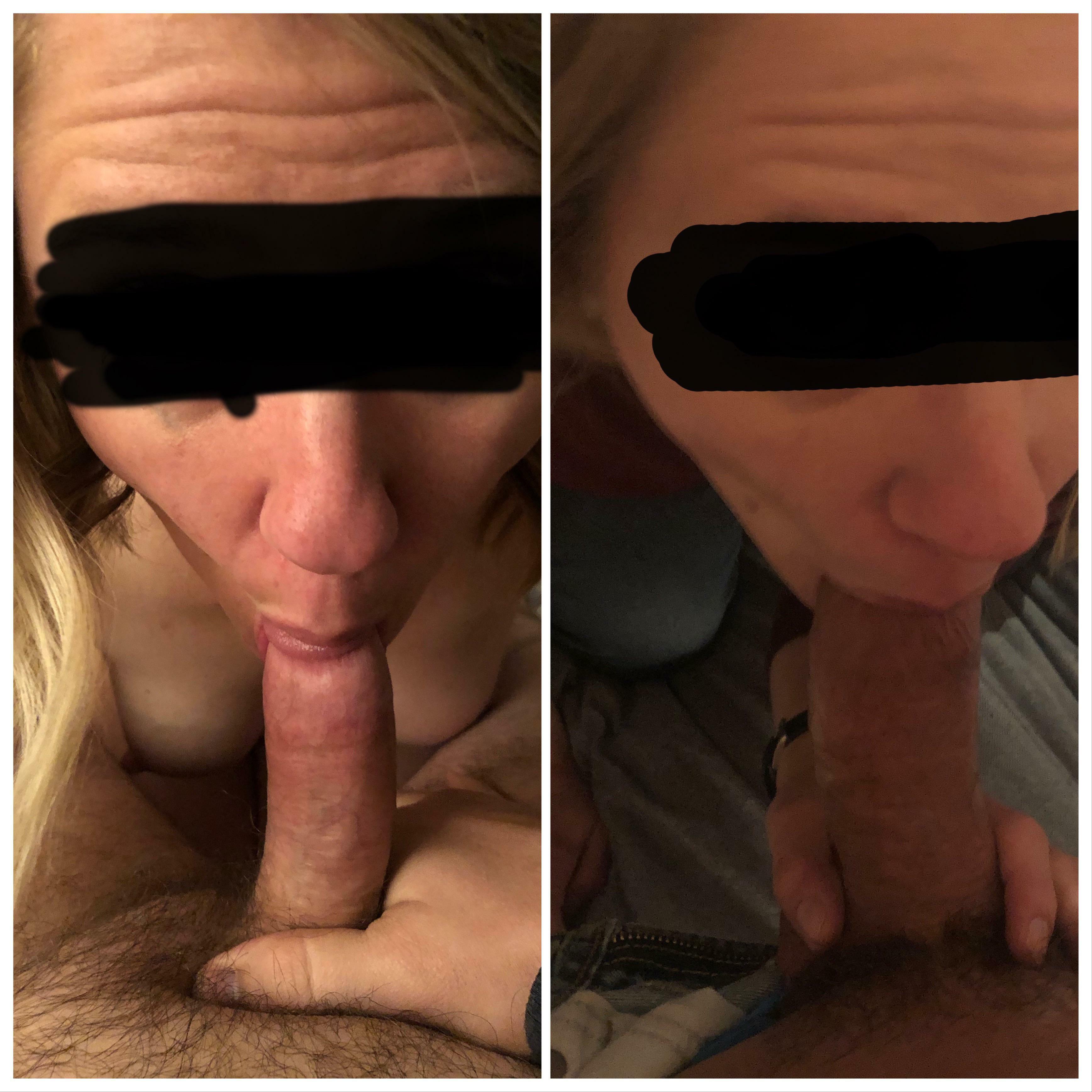 My husbandâ€™s cock (left) vs. my boyfriendâ€™s cock (right).