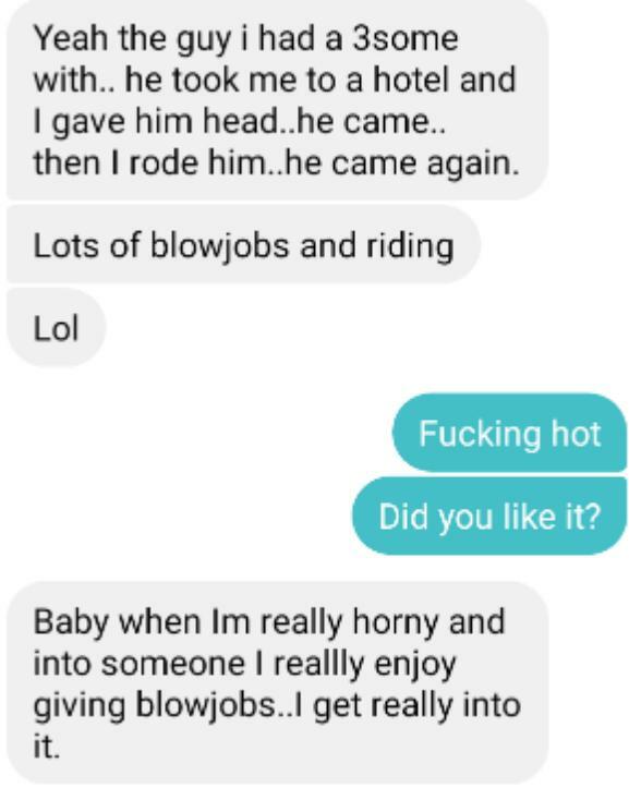 Came to my wifes message about her getting fucked again last night after a threesome without me