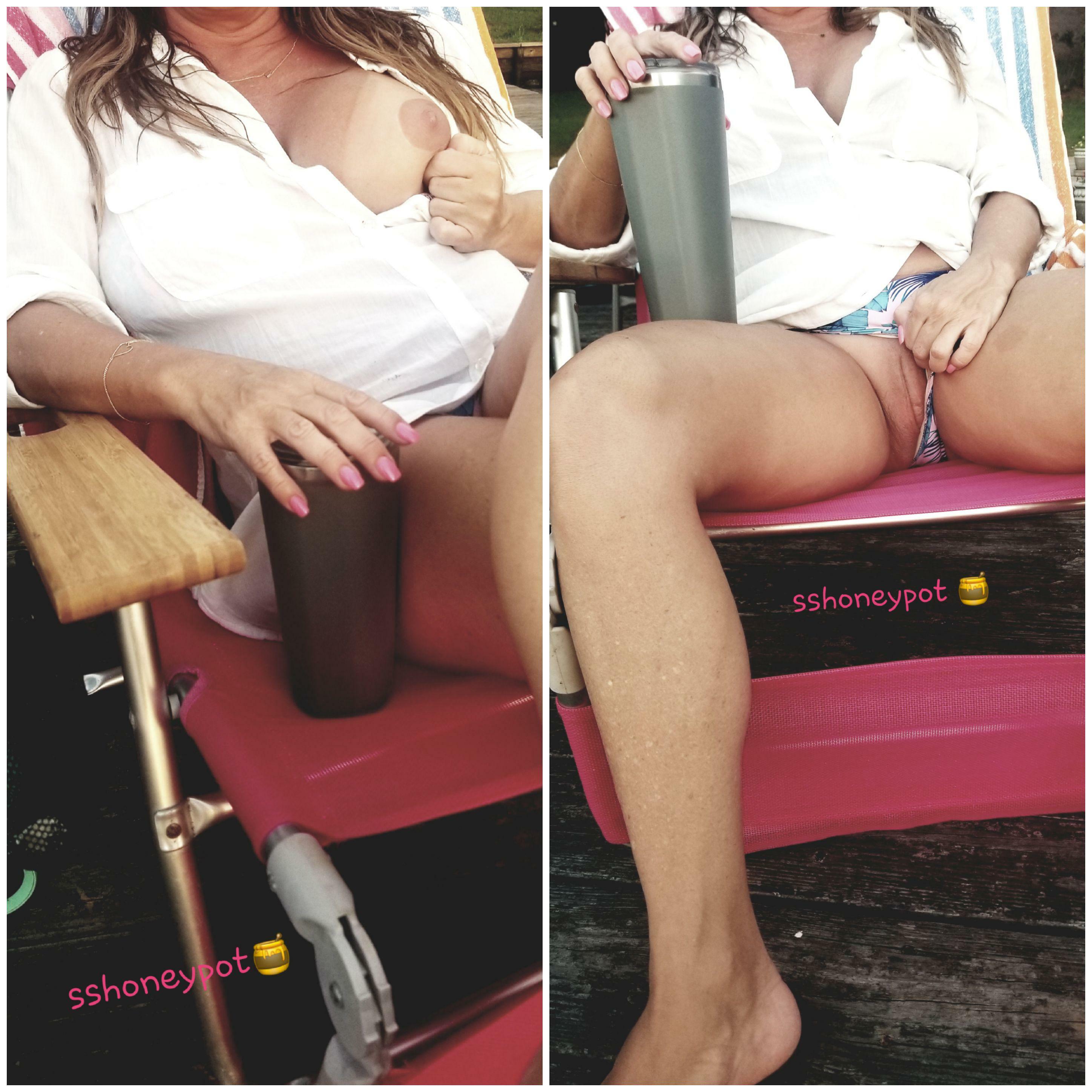 A tan titty and a tight kitty flash on the dockðŸŒžðŸ˜Ž Mil48 ðŸ¯