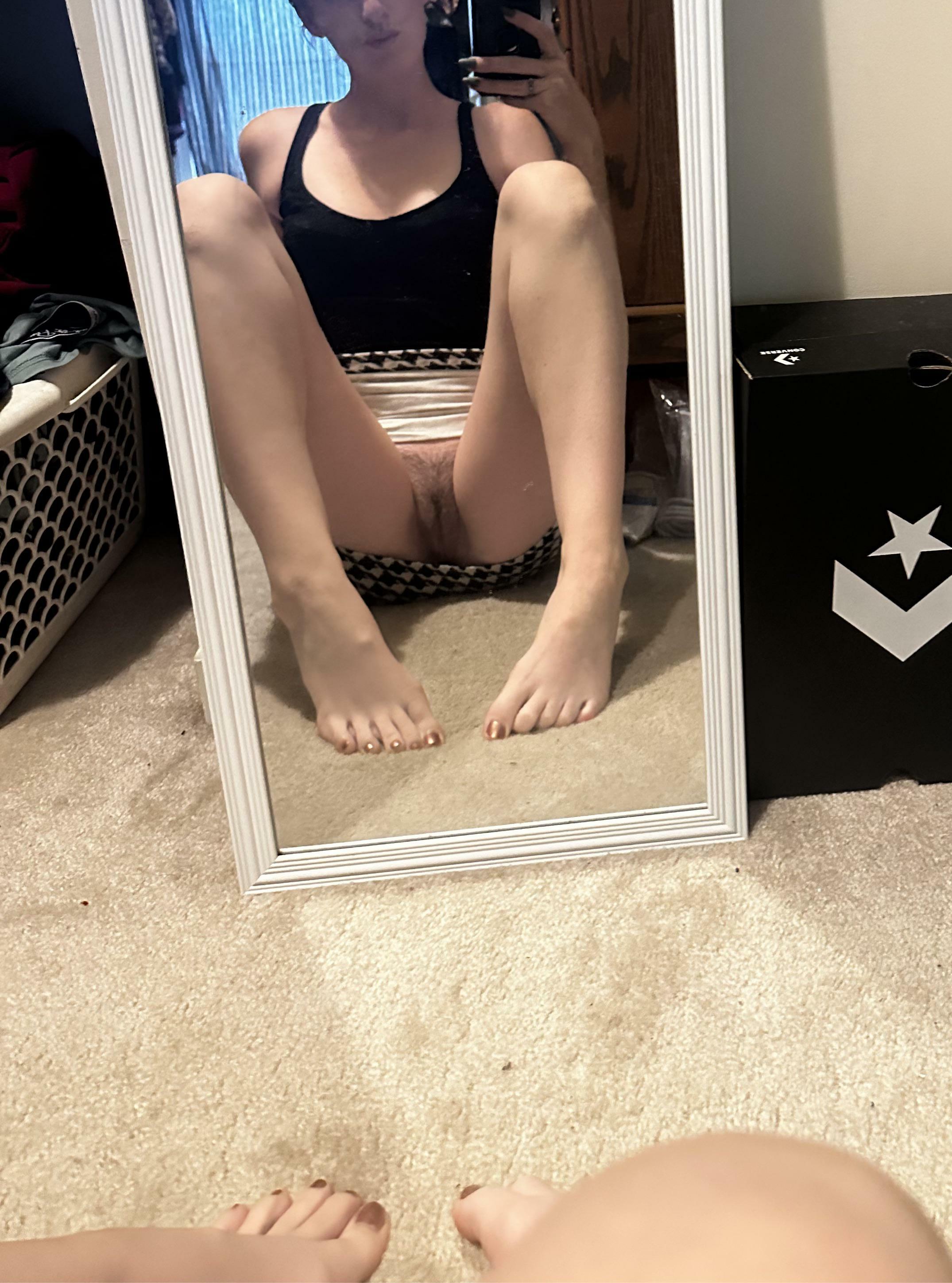 Couldn’t decide on what panties to wear so went with none