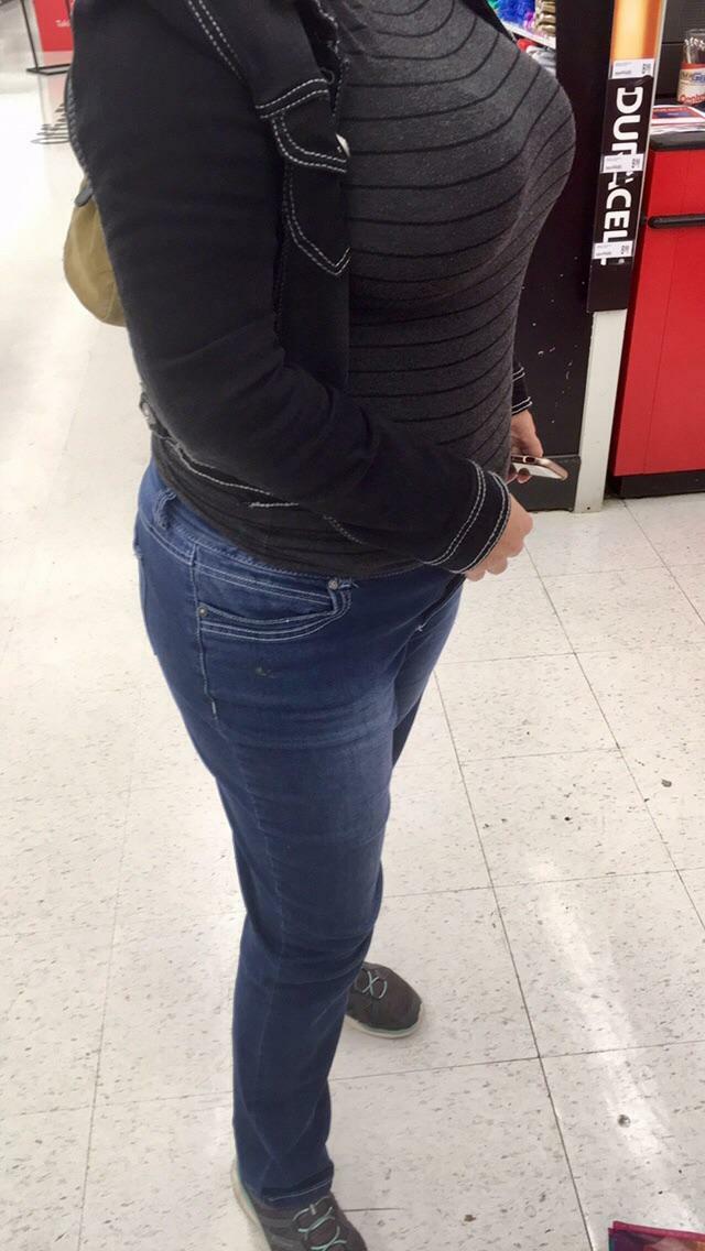 A lot of stares at my tits this morning at the store. I loved it!  (F49) â¤ï¸