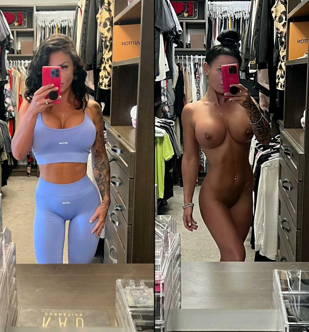 What the guys at my gym see VS what the guys of this site see. Hopefully you like my uncovered DDs better