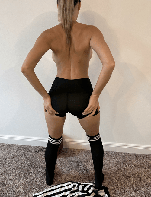 Yoga shorts with socks are so cute