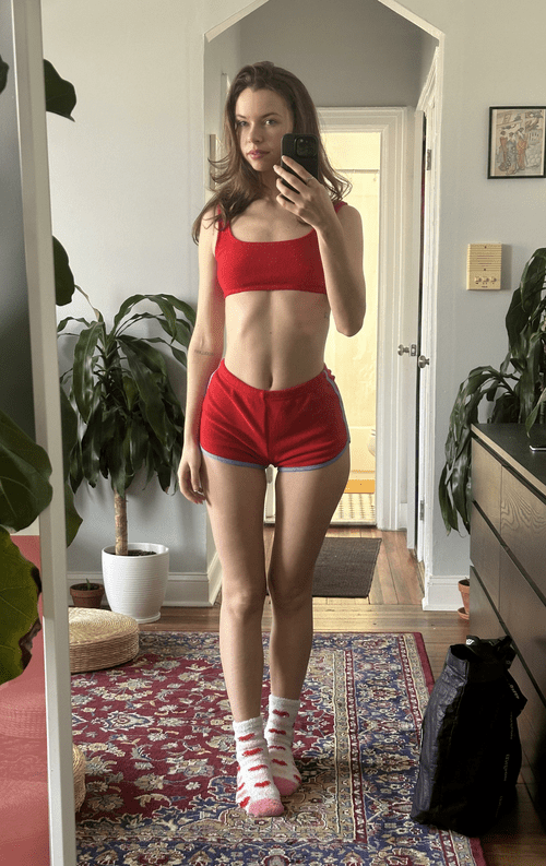 Red for yoga class today