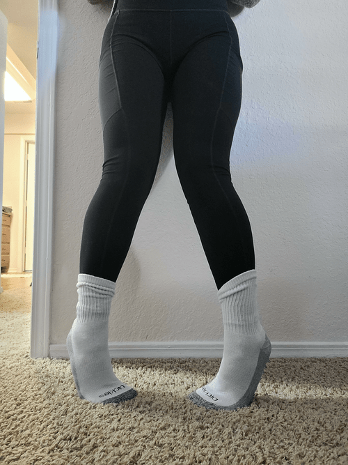 Simple black leggings while getting ready to hit the gym