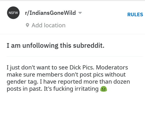 Use Gender Tags : Straight guys hate dick pics