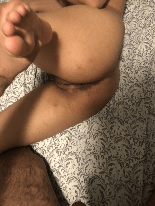 Holding my wi(f)eâ€™s legs open as I get ready to enter her