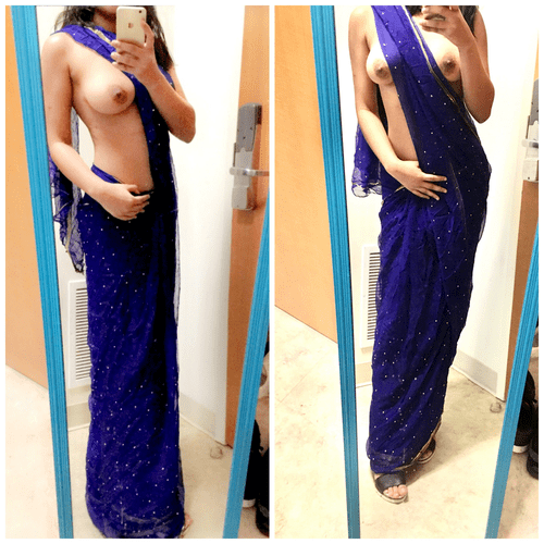 Decided to put a saree on without blouse. Should we make it a trend?