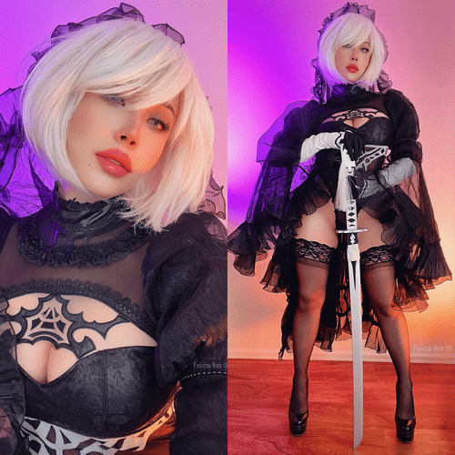Bride 2B cosplay from NieR: Automata by Felicia Vox
