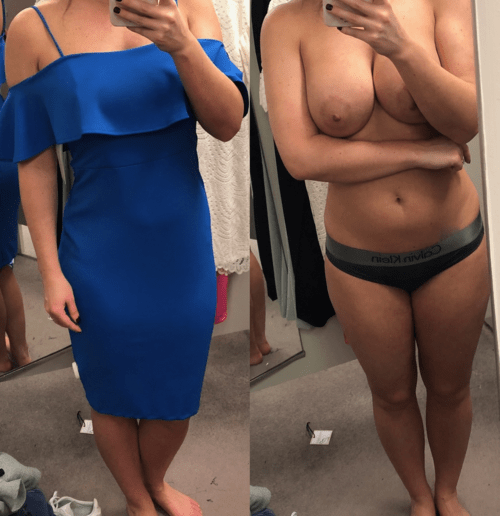 On/Almost off in the changing room (F30)