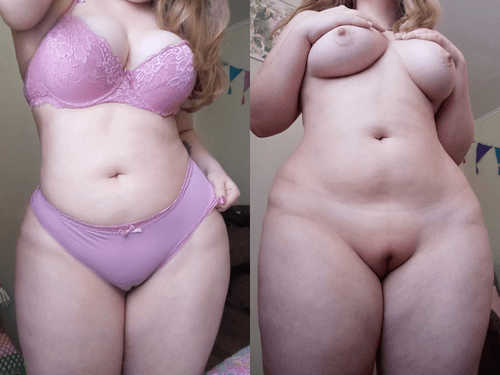 Would you rather fuck me with my pink panties to the side or completely naked