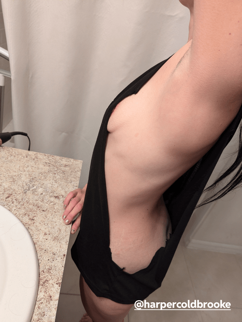 Confession time, I'm feeling super horny and want to take some more pictures.. what do you boys prefer? Downblouse, side boob or up shirt? :)