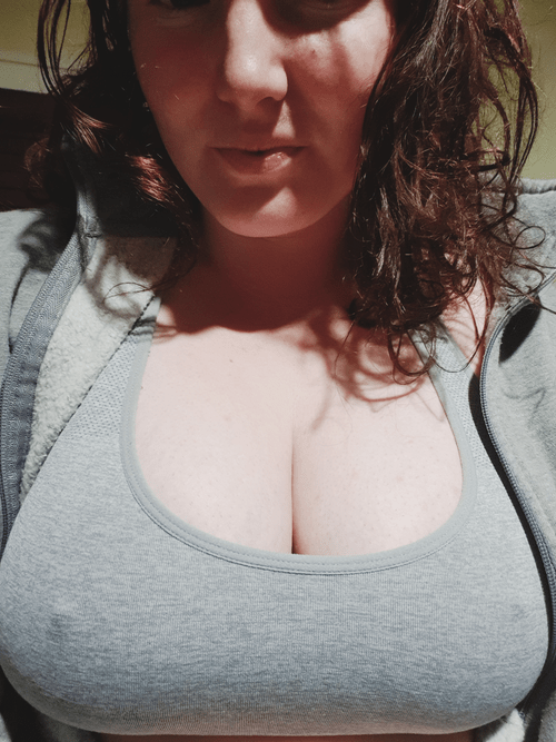 Post workout cleavage.