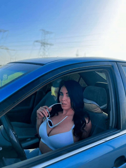 The best cleavage you can see in a passing car