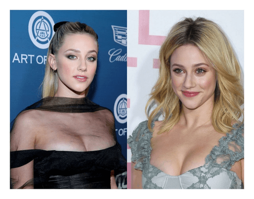 Lili Reinhart boobs too big for her dresses