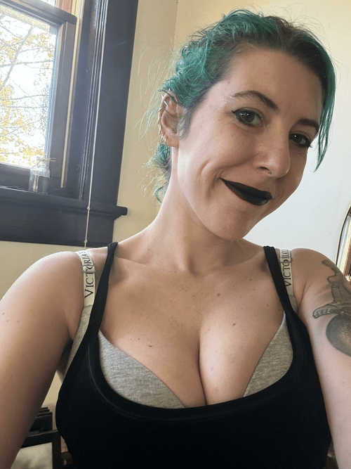 Goth cleavage