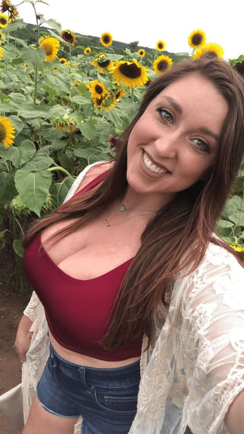 Sunflowers and Cleavage