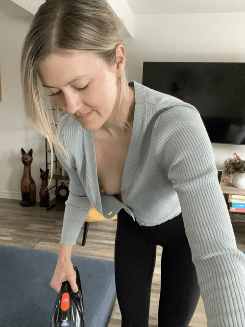 You arrive at your friend’s house for a get together but his wife is just doing some last minute cleaning before the other guests arrive