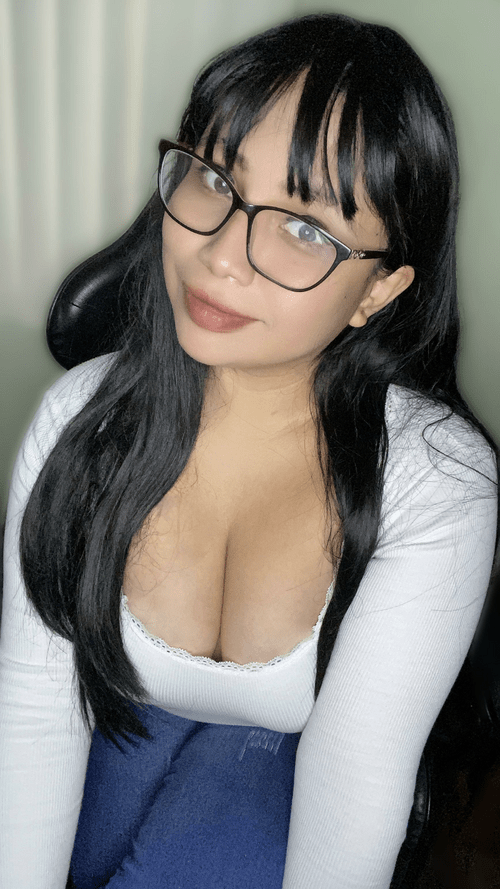 With my glasses and a big smile