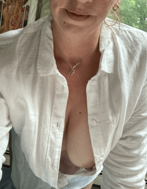 Is it nipslip if she’s doing it on purpose? It’s almost as if she forgot what buttons are for!