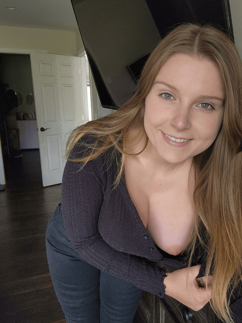 I get so happy when you look down my blouse